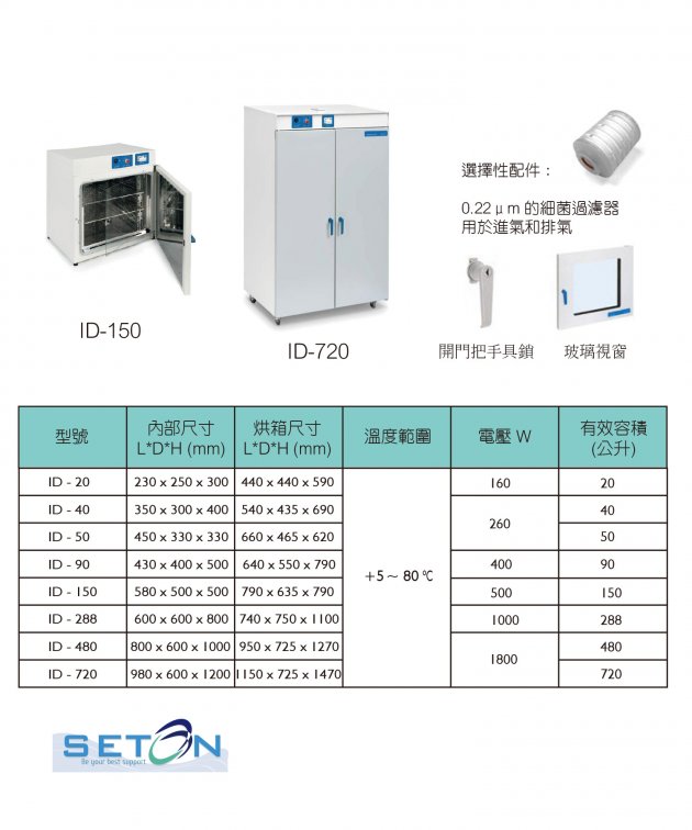 Standard Incubators 恆溫培養箱 ID系列 2
