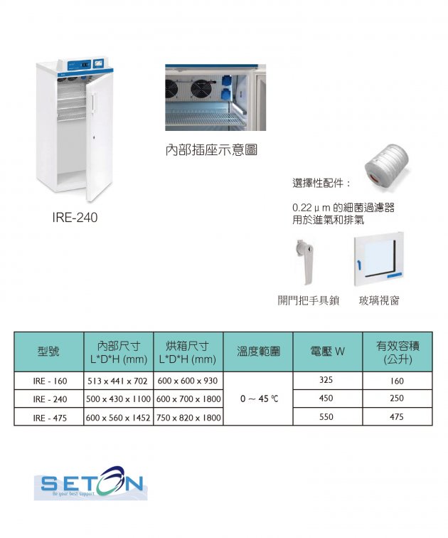 Standard Incubators 恆溫培養箱 IRE系列 2